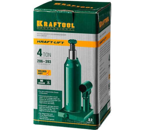 KRAFTOOL KRAFT-LIFT, 4 т, 194 - 372 мм, бутылочный гидравлический домкрат (43462-4)