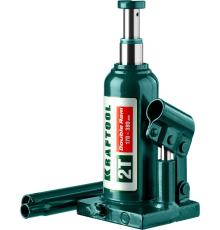 KRAFTOOL DOUBLE RAM, 2 т, 170 - 380 мм, с увеличенным подъемом, двухштоковый бутылочный домкрат (43463-2)