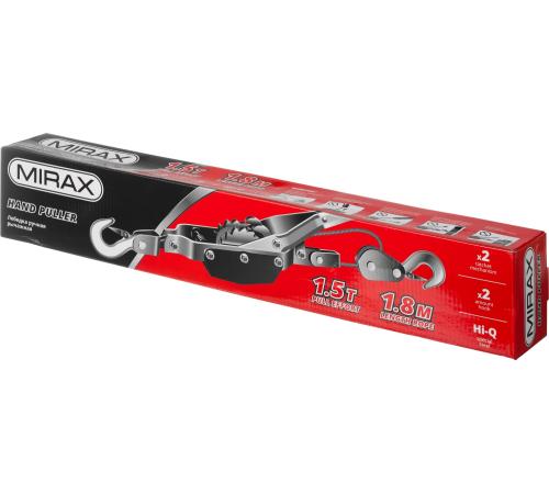 MIRAX 1.5 т, 1.8 м, ручная рычажная лебедка (43130-1.5)