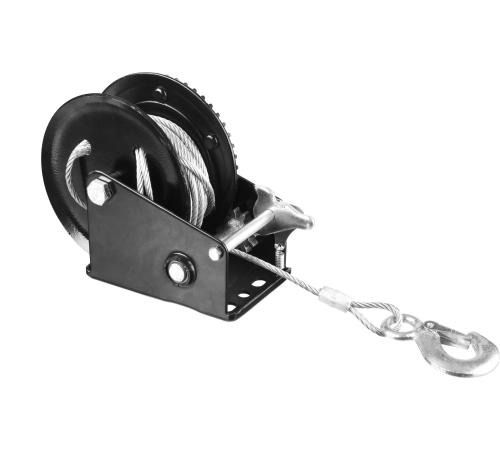 STAYER MAXPull, 0.9 т, 8 м, ручная барабанная тросовая лебедка (43112-0.9)