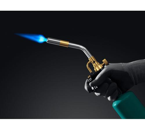 KRAFTOOL KF-9000, с пьезоподжигом на баллон турбо нагрев + 30% 2000°C, Газовая горелка Blue Fire (55510)