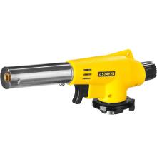 STAYER MaxTerm MG200, 1300°C, газовая горелка с пьезоподжигом на баллон с цанговым соединением (55584)