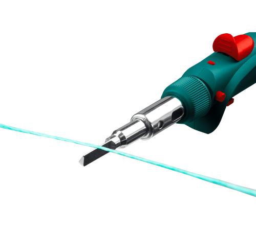 KRAFTOOL SolderGas, 120 K, 30 - 120 Вт, 1300°С, горелка, фен, пьезоподжиг, набор 10 в 1, газовый паяльник (55503-H10)