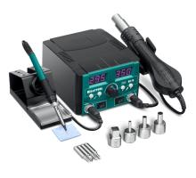 KRAFTOOL KR-75, 2-в-1 100-480°С 750 Вт, Ремонтная паяльная станция (55340)