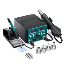 KRAFTOOL KR-75, 2-в-1 100-480°С 750 Вт, Ремонтная паяльная станция (55340)