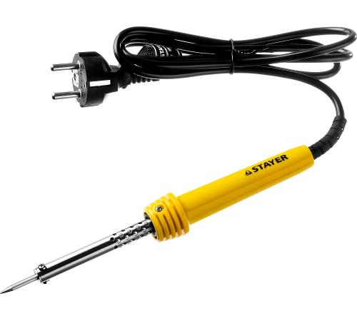 STAYER MAXTerm, 40 Вт, конус, электропаяльник с пластиковой рукояткой (55305-40)