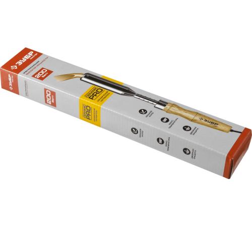 ЗУБР Ceramic PRO, 200 Вт, клин, высокомощный электропаяльник с деревянной рукояткой (55303-200)