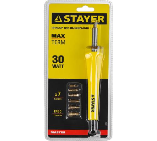 STAYER MAXTerm, 30 Вт, 7 насадок, прибор для выжигания (45225)