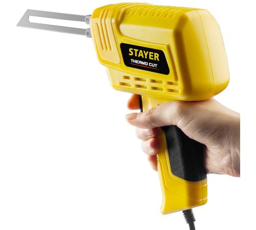 STAYER Thermo cut, 150 Вт, в наборе: 2 ножа, быстрый рез пенопласта + пластика, прибор для терморезки (45255-H2)