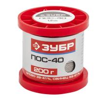 ЗУБР ПОС 40, 1 мм, 200 г, проволока, припой (55451-100-20)