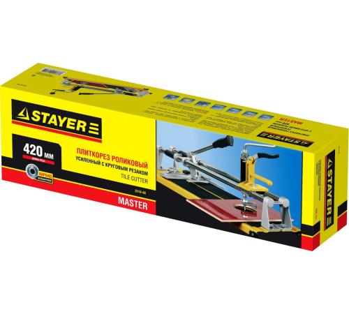 STAYER 420 мм, ручной плиткорез с круговым резаком (3310-48)