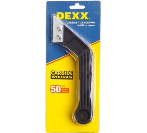 DEXX 200 мм, 1 лезвие, карбид вольфрама, скребок по кафелю (33413)