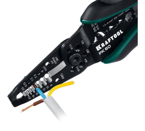 KRAFTOOL PK-60, 0.5 - 6 мм2, многофункциональный стриппер (22658)