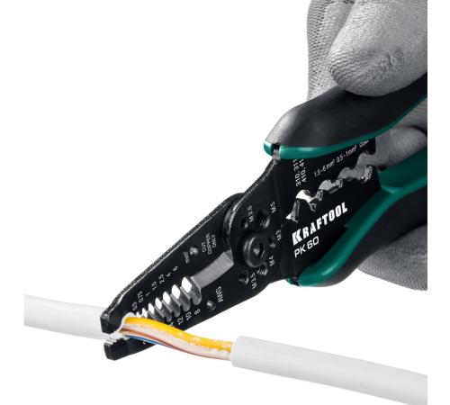 KRAFTOOL PK-60, 0.5 - 6 мм2, многофункциональный стриппер (22658)