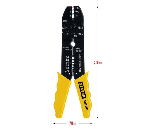 STAYER MS-20, 0.75 - 6 мм2, многофункциональный стриппер, Professional (2265-21)