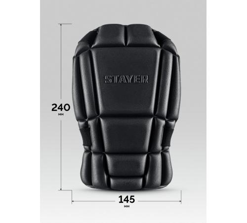 STAYER UNIVERSAL 2 в 1 вставка-наколенники защитные из ЭВА, 2 крепежных ремня (11197)