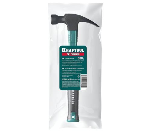 KRAFTOOL X-FORCE 560 г, столярный молоток-гвоздодёр (20265-56)