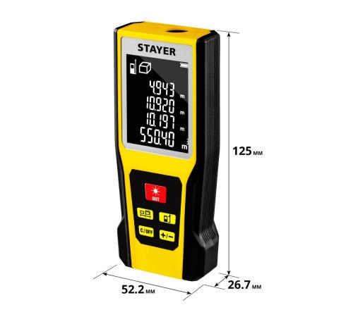 STAYER 60 м, лазерный дальномер, Professional (34957)