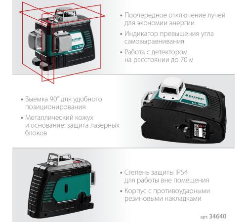 KRAFTOOL LL 3D, лазерный нивелир (34640)