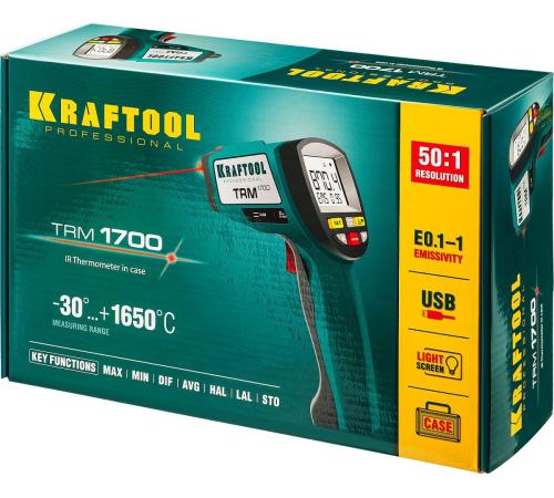 KRAFTOOL TRM-1700, -30° +1650°С, пирометр инфракрасный (45701-1650)