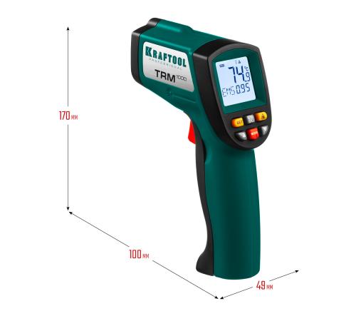 KRAFTOOL TRM-1000, -50° +950°С, пирометр инфракрасный (45703-950)
