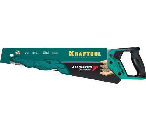 KRAFTOOL Alligator Universal 7, 450 мм, универсальная ножовка (15004-45)