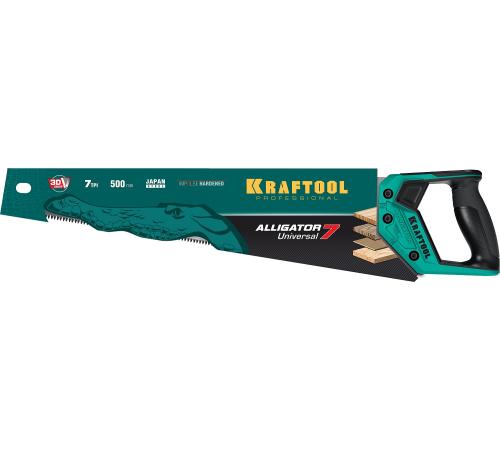KRAFTOOL Alligator Universal 7, 500 мм, универсальная ножовка (15004-50)