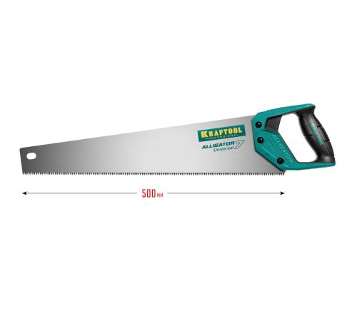 KRAFTOOL Alligator Universal 7, 500 мм, универсальная ножовка (15004-50)
