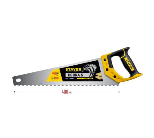 STAYER Cobra 5, 400 мм, ножовка по дереву, Professional (1506-40)