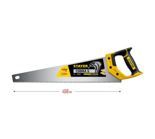 STAYER Cobra 5, 450 мм, ножовка по дереву, Professional (1506-45)