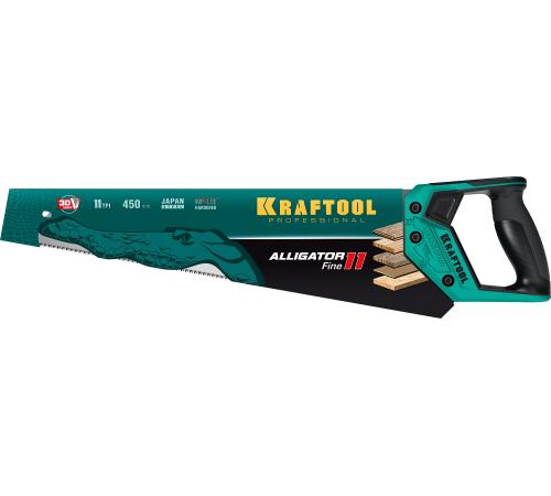 KRAFTOOL Alligator Fine 11, 450 мм, ножовка для точного реза (15203-45)