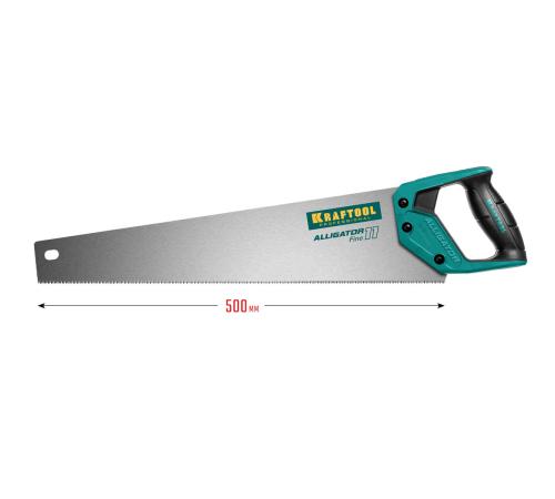 KRAFTOOL Alligator Fine 11, 500 мм, ножовка для точного реза (15203-50)