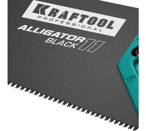 KRAFTOOL Alligator Black 11, 400 мм, ножовка для точного реза (15205-40)