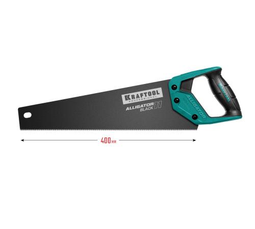 KRAFTOOL Alligator Black 11, 400 мм, ножовка для точного реза (15205-40)