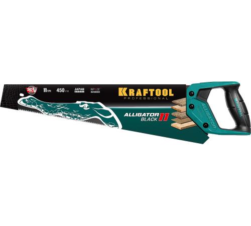 KRAFTOOL Alligator Black 11, 450 мм, ножовка для точного реза (15205-45)