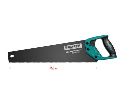 KRAFTOOL Alligator Black 11, 450 мм, ножовка для точного реза (15205-45)