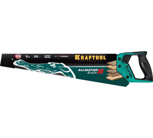 KRAFTOOL Alligator Black 11, 500 мм, ножовка для точного реза (15205-50)