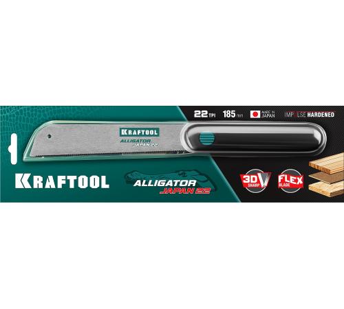 KRAFTOOL Alligator Japan 22, 185 мм, ножовка по дереву (1-15194-18-22)