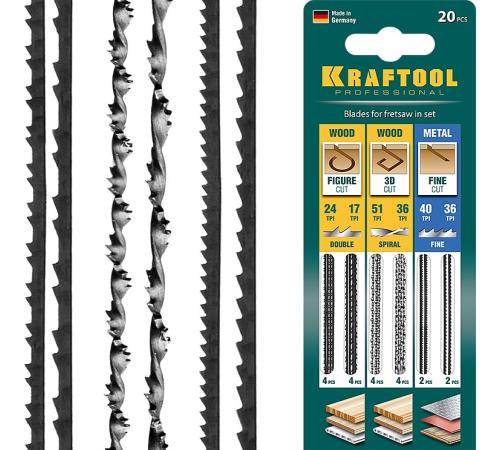 KRAFTOOL 130 мм, полотна для лобзика (15348-H20)