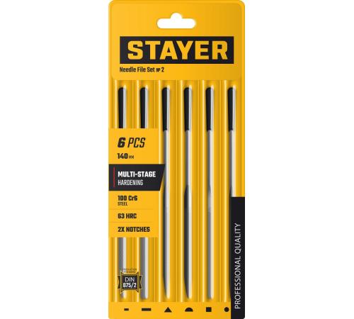 STAYER 140 мм, 6 предм., набор надфилей (1603-10-H6)