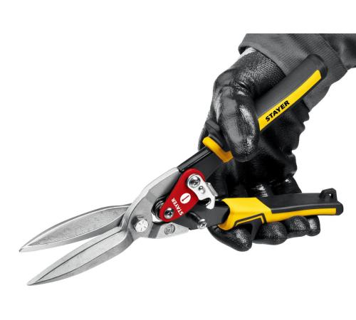 STAYER Cobra, 290 мм, прямые удлинённые ножницы по металлу (23055-29)