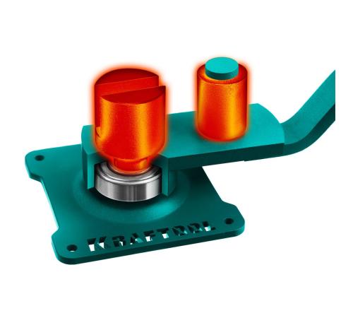 KRAFTOOL 12 E, острый гиб, на подшипнике, ручной станок для гибки арматуры (23303)