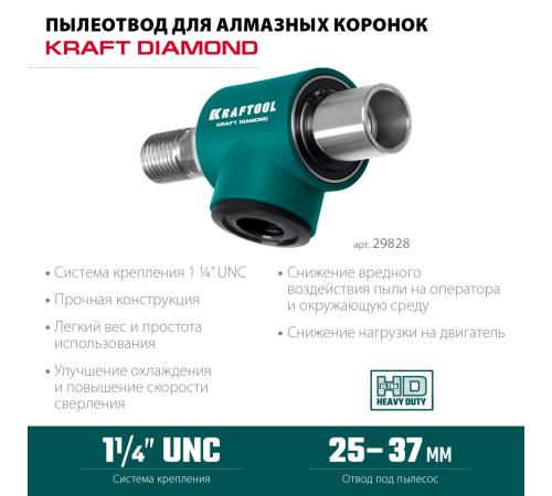 KRAFTOOL 1 1/4″, Пылеотвод для алмазных коронок (29828)