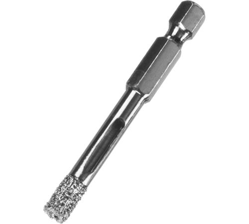 ЗУБР АВК, d 6 мм, (HEX 1/4″, 15 мм кромка), вакуумное алмазное трубчатое сверло, Профессионал (29865-06)