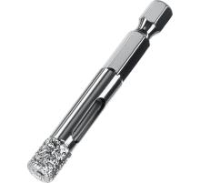 ЗУБР АВК, d 8 мм, (HEX 1/4″, 15 мм кромка), вакуумное алмазное трубчатое сверло, Профессионал (29865-08)