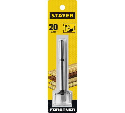 STAYER Forstner, 20 мм, ДСП, cверло Форстнера по дереву (29985-20)