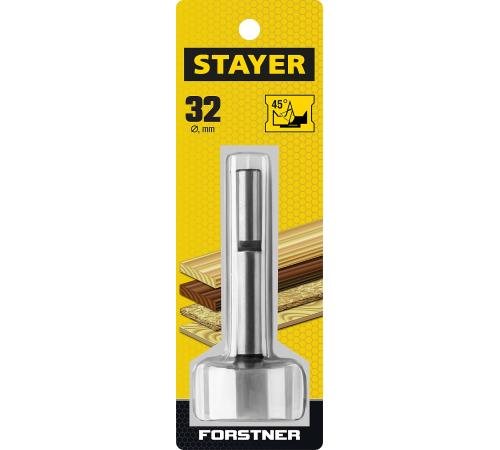 STAYER Forstner, 32 мм, ДСП, cверло Форстнера по дереву (29985-32)