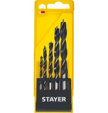 STAYER M-type, 5 шт: 4-5-6-8-10 мм, набор сверл спиральных по дереву (2942-H5)