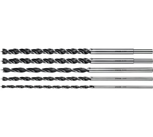 STAYER Maxdrill, 5 шт: 6-8-10-12-14 х 300 мм, набор сверл спиральных по дереву (2943-300-H5)