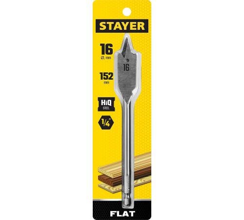 STAYER Flat, 16 x 152 мм, перовое, cверло по дереву (2950-16)